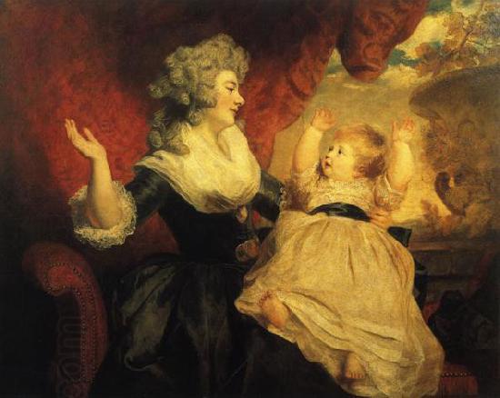 Sir Joshua Reynolds The Duchess of Devonshire and her Daughter Georgiana China oil painting art
